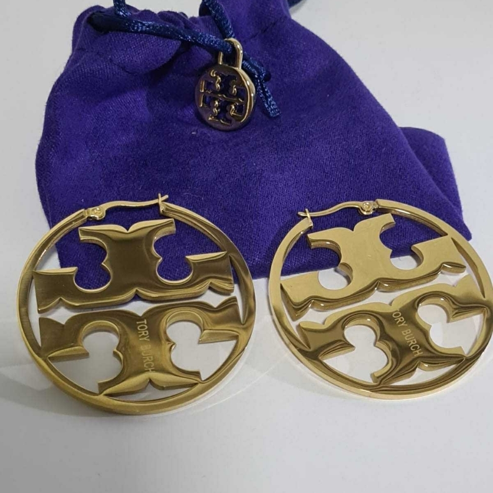 Tory Burch Gold Logo Brooch